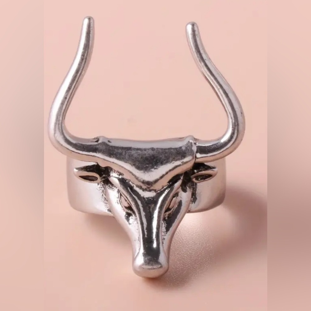 Halloween Mens Ring Personalized Bull Ring